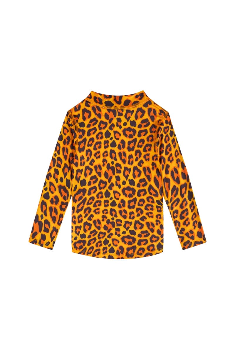 Kids Long Sleeved Rash Vest in Leopard