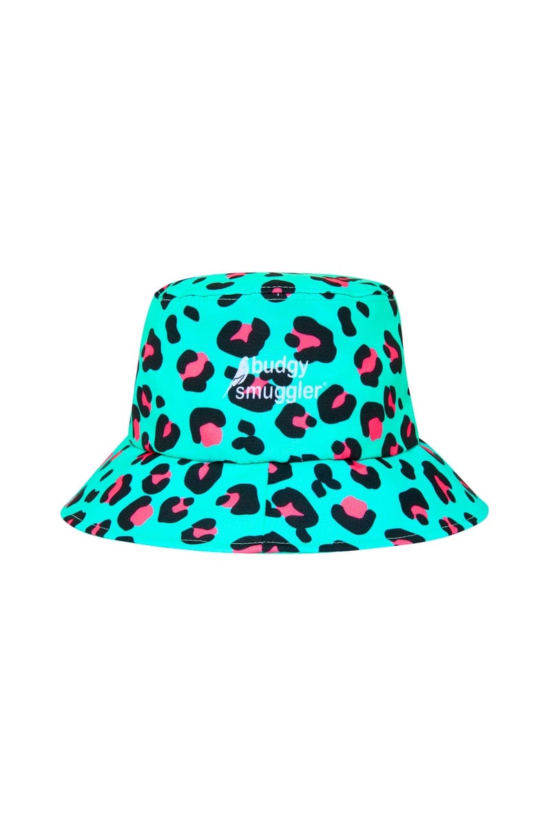 Bucket Hat in Neon Jungle Teal