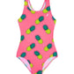 Girls One Piece in Pink Pineapple