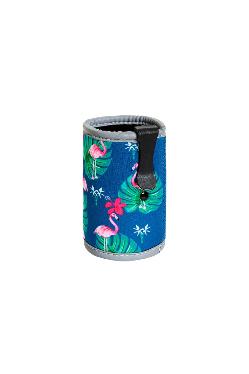Stubby Holder with Clip in Flamingo