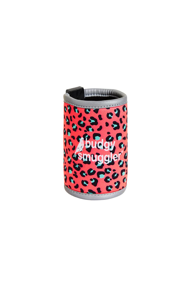 Stubby Holder with Clip in Neon Jungle Pink