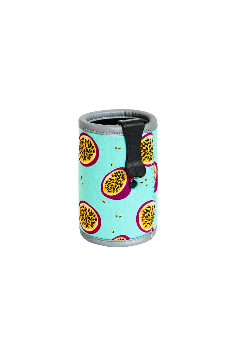 Stubby Holder with Clip in Passion Fruit