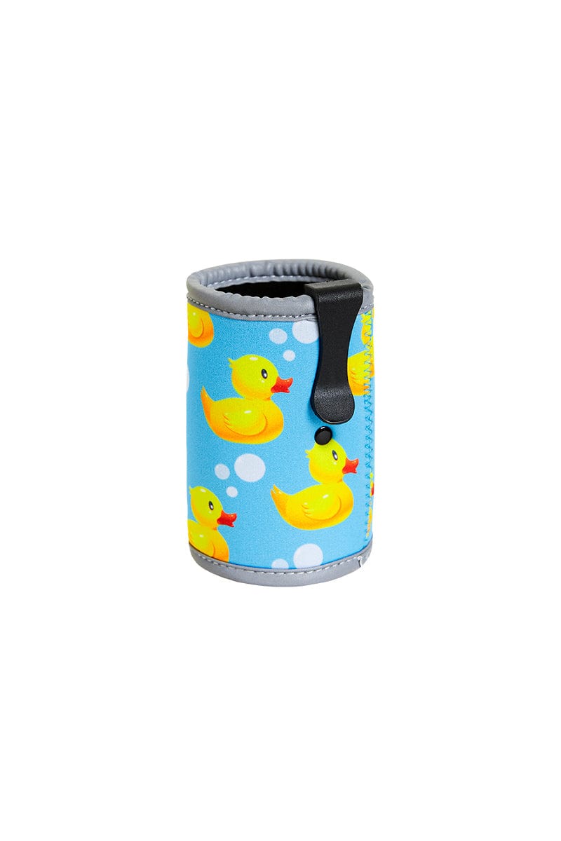 Stubby Holder with Clip in Rubber Ducks